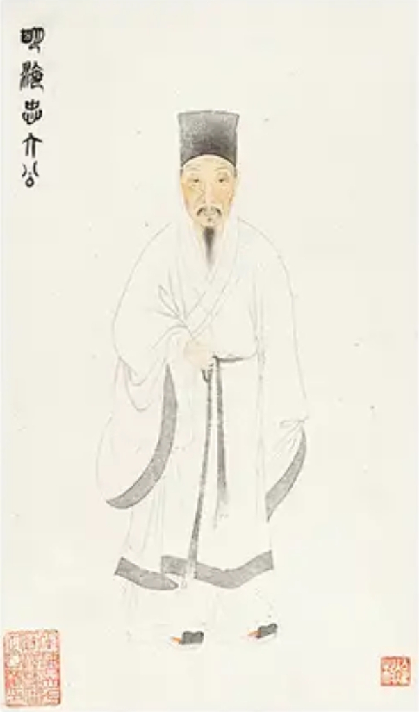 清代冷枚绘海瑞官服像