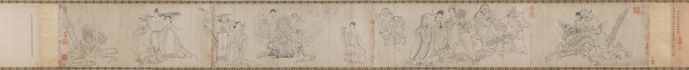 《送子天王图》手卷局部(传为宋摹本)