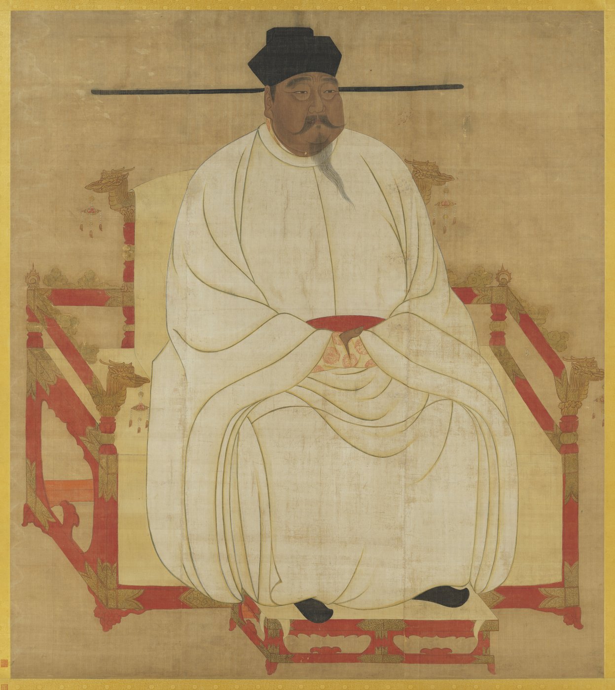 宋太祖赵匡胤坐像，传宋画